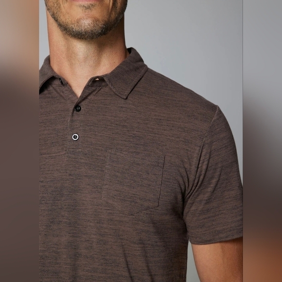 Julian & Mark Johnny Cotton Melange Tobacco Polo Men's size Small - Picture 9 of 12